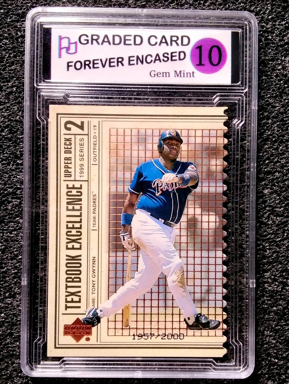 Tony Gwynn 1999 Upper Deck Textbook Excellence Graded 10 Gem Mint